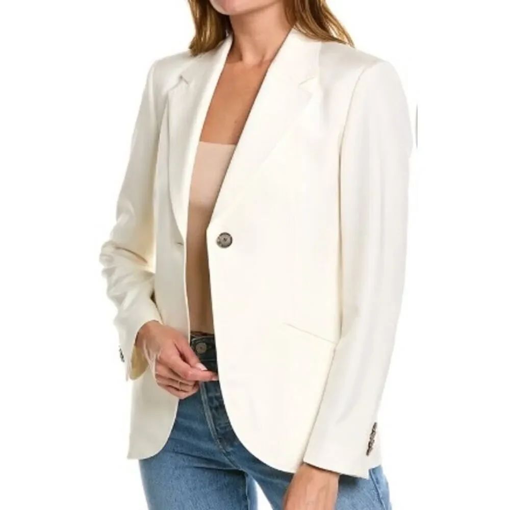 Lafayette 148 New York Fae Cutaway Silk-Blend Blazer Women's Sz. 8